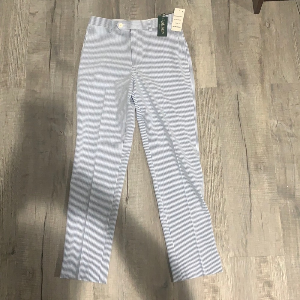 NWT Lauren Ralph Lauren men’s dress pants blue/white 16/28